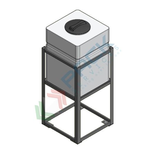 Serbatoio plastica (PE) per alimenti e prodotti chimici, parallelepipedo rettangolare, con struttura, capacità 120 Lt, Tipologia: Tronco-Conico per Trasporto, Capacità: 120 Lt, Versione: Per Liquidi vendita, produzione, prezzi e offerte