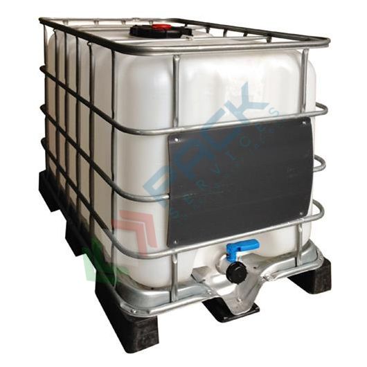 Cisterna IBC 640 Litri in plastica, usata/rigenerata, coperchio 150/225 mm, valvola di scarico 2", pallet in plastica, colore neutro, Tipologia: Usate e Rigenerate, Capacità: 640 Lt, Tipo Pallet: Plastica, Ø Coperchio (mm): 150/225, Omologazione ADR: NO, Colore: Neutro vendita, produzione, prezzi e offerte