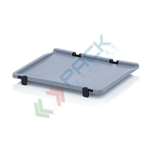 Coperchio con cerniere per cassetta Norma Europa in plastica (PP) 400 x 300 mm (universale), Tipologia: Coperchio, Per Alimenti: NO, Misura: 30 x 40 cm vendita, produzione, prezzi e offerte