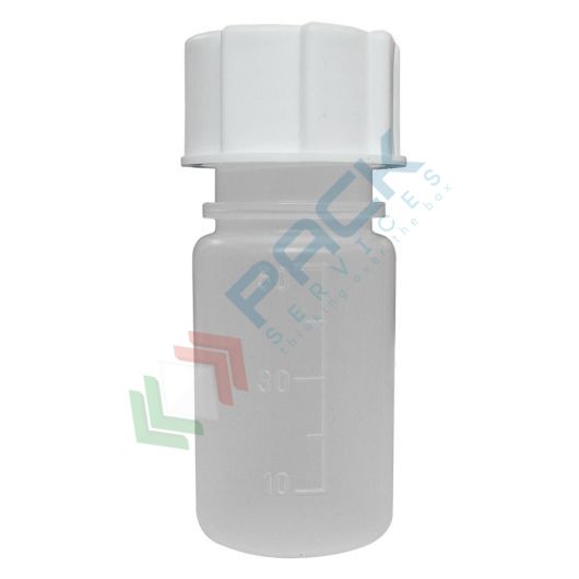 Bottiglia in plastica (PP), cilindrica a collo largo, capacità 50 ml, chiusura con tappo a vite normalizzato (incluso), Tipologia: Cilindrica Bocca Larga (PSK), Capacità: 50 ml, Colore: Neutro vendita, produzione, prezzi e offerte