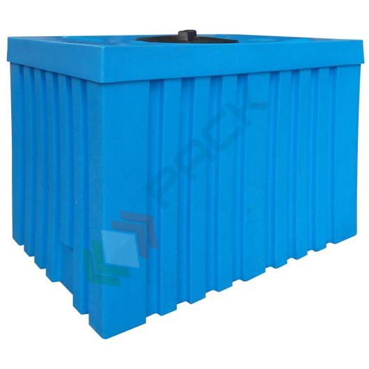 Serbatoio acqua in plastica (PE), parallelepipedo orizzontale nervato, capacità 550 Lt, Mis. 700 L x 1000 P x 830 H mm, colore azzurro, Tipologia: Parallelepipedo, Versione: Orizzontale, Capacità: 550 Lt vendita, produzione, prezzi e offerte