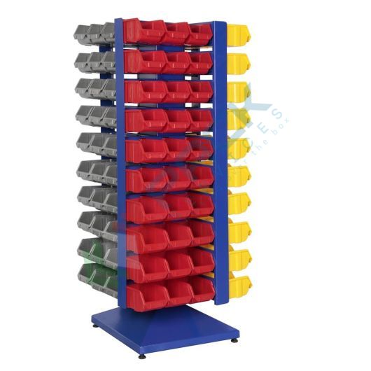 Struttura in metallo con 120 contenitori bocca di lupo, Mis. 710 L x 710 P x 1750 H mm, con piantana e 4 piedi, Tipologia: Struttura, Cassetti nr.: 120, Versione: Struttura Acciaio vendita, produzione, prezzi e offerte