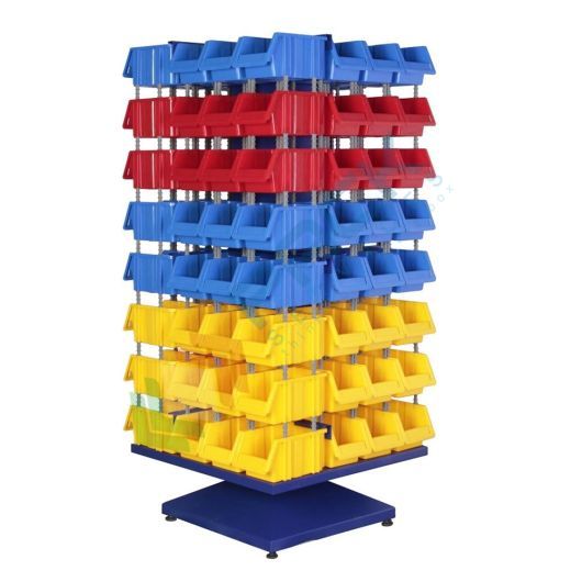 Struttura in metallo con 96 contenitori bocca di lupo, Mis. 820 L x 820 P x 1880 H mm, con piantana e 4 piedi, Tipologia: Struttura, Materiale: Metallo, Base: Piantana + 4 Piedi, Contenuto: 96 Casse vendita, produzione, prezzi e offerte