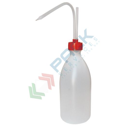 Bottiglia in plastica (PE) a spruzzetta (inclusa), capacità 500 ml, con tappo a 2 fori, Tipologia: Tappo due fori (SPRX-B), Capacità: 500 ml, Versione: Tappo Rosso, Colore: Neutro vendita, produzione, prezzi e offerte
