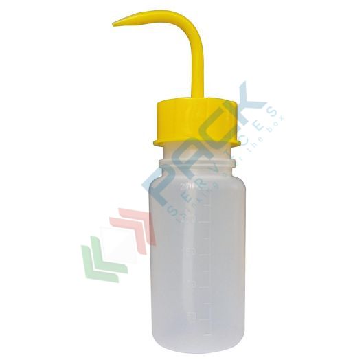 Bottiglia in plastica (PE) a spruzzetta (inclusa), capacità 250 ml, modello integrale con tappo GL45 giallo, Tipologia: Tappo GL45 (SPRX-D), Capacità: 250 ml, Colore: Neutro, Versione: Tappo Giallo vendita, produzione, prezzi e offerte