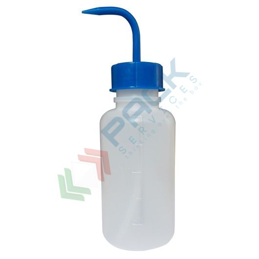 Bottiglia in plastica (PE) a spruzzetta (inclusa), capacità 500 ml, modello integrale con tappo GL45 blu, Tipologia: Tappo GL45 (SPRX-D), Capacità: 500 ml, Colore: Neutro, Versione: Tappo Blu vendita, produzione, prezzi e offerte