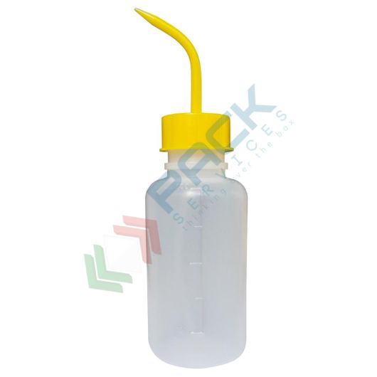 Bottiglia in plastica (PE) a spruzzetta (inclusa), capacità 500 ml, modello integrale con tappo GL45 giallo, Tipologia: Tappo GL45 (SPRX-D), Capacità: 500 ml, Colore: Neutro, Versione: Tappo Giallo vendita, produzione, prezzi e offerte