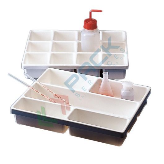 Vaschetta in plastica (PVC) a 12 scomparti, capacità 7,7 Lt, Mis. 303 L x 403 P x 63 H mm, per laboratorio, Tipologia: Vaschetta a scomparti, Capacità: 7,7 Lt vendita, produzione, prezzi e offerte