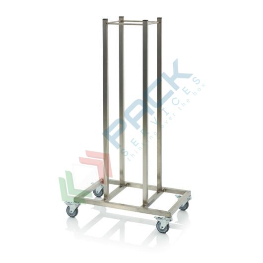 Struttura di impilaggio per carrelli per casse Norma Europa, Mis. 600 L x 410 P x 1180 H mm, 4 ruote sterzanti vendita, produzione, prezzi e offerte