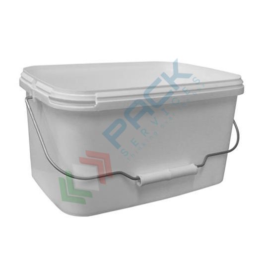 Secchio plastica (PP) rettangolare, capacità 5,5 Lt, Mis. 285 L x 195 P x 151 H mm, manico in metallo, coperchio a pressione (escluso), Tipologia: Rettangolari, Capacità: 5,5 Lt, Colore: Bianco, Omologazione ADR: No, Maniglie: Manico in Metallo vendita, produzione, prezzi e offerte