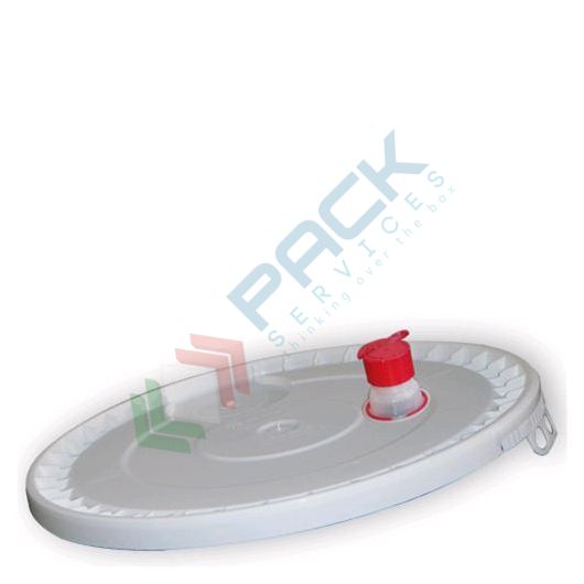 Coperchio in plastica (PP), sigillo di garanzia e bocchello per secchio conico 30 Lt (VDR30000), Tipologia: Coperchio Conico, Capacità: 30 Lt, Versione: con Sigillo + Bocchello vendita, produzione, prezzi e offerte
