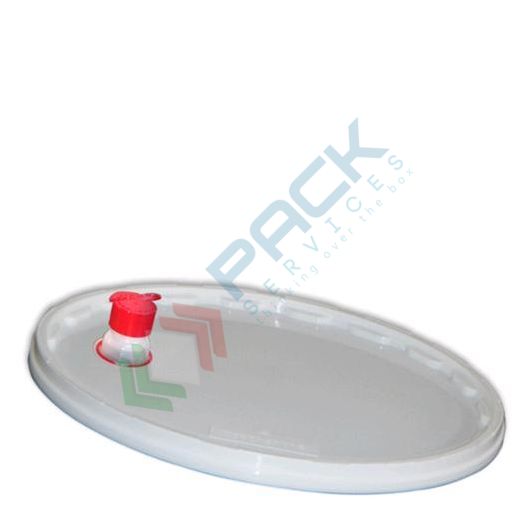 Coperchio in plastica (PP), sigillo di garanzia e bocchello per secchio conico 12 Lt (VDR12000), Tipologia: Coperchio Conico, Capacità: 12 Lt, Versione: con Sigillo + Bocchello vendita, produzione, prezzi e offerte