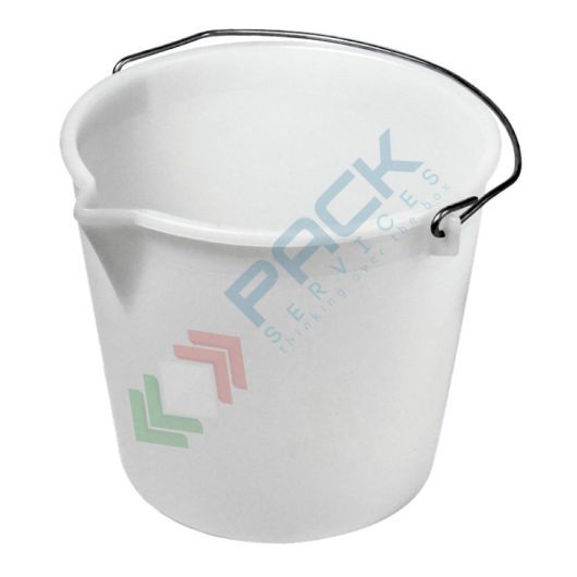 Secchio plastica (PE) conico con becco, capacità 17 Lt, Mis. Ø 330 x 320 H mm, manico in metallo, colore bianco, Tipologia: Casalinghi con Becco, Capacità: 17 Lt, Manico: Metallo, Colore: Bianco vendita, produzione, prezzi e offerte