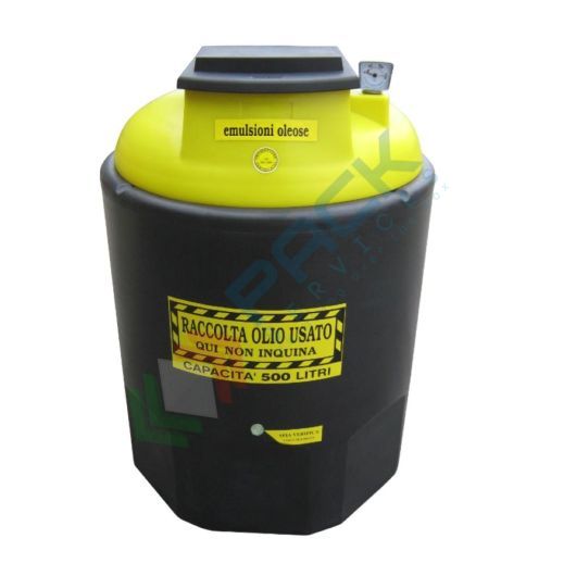 Contenitore Olio Esausto 500 Lt - Serbatoio In Plastica HDPE Per Olio Idraulico Usato Con Sistema Di Contenimento - Foto 6