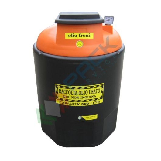 Contenitore Olio Esausto 500 Lt - Serbatoio In Plastica HDPE Per Olio Idraulico Usato Con Sistema Di Contenimento - Foto 5