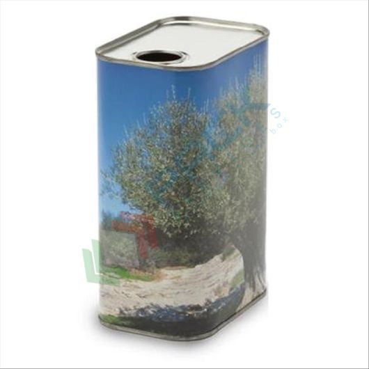 Lattina per olio in banda stagnata, capacità 1 Lt, bocca Ø 32 mm, colore anonimo con albero (bocchello non incluso), Capacità: 1 Lt, Versione: Anonimo con Albero vendita, produzione, prezzi e offerte