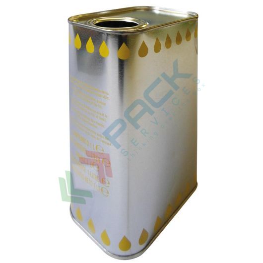Lattina per olio in banda stagnata, capacità 1 Lt, bocca Ø 32 mm, colore cromato con gocce gialle (bocchello non incluso), Capacità: 1 Lt, Versione: Cromato con Gocce Gialle vendita, produzione, prezzi e offerte