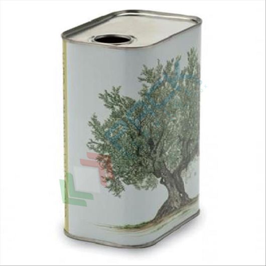 Lattina per olio in banda stagnata, capacità 1 Lt, bocca Ø 32 mm, colore bianco con albero (bocchello non incluso), Capacità: 1 Lt, Versione: Bianco con Albero vendita, produzione, prezzi e offerte