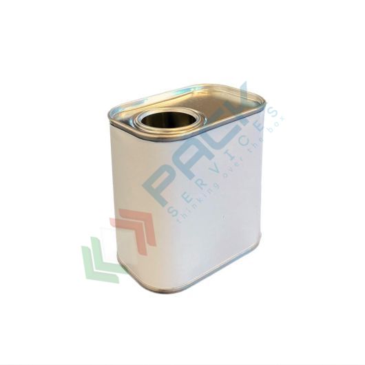 Lattina in metallo rettangolare 175 ml, foro Ø 24 mm, ideale per liquidi, corpo bianco ed interno grezzo (bocchello escluso), Capacità: 0,175 Lt, Colore: Bianco, Sezione: Rettangolare vendita, produzione, prezzi e offerte