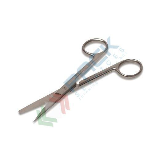 Strumento Chirurgico Smussato Smussato Forbici Chirurgiche Operative In Acciaio Inox, Punte Smusse Smusse, Lama Curva 6,5" - Nuovo Strumento Medico, Fabbricato In Pakistan Forbici Infermiere