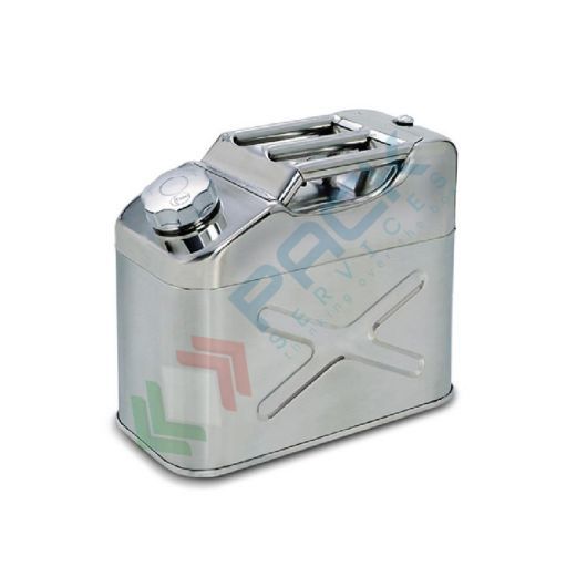 Tanica per benzina in acciaio inox, capacità 10 Litri, omologata ADR/ONU, con beccuccio travastore interno (incluso), Tipologia: Standard, Capacità: 10 Lt, Colore: Grigio, Rubinetto: NO, Versione: Acciaio Inox vendita, produzione, prezzi e offerte