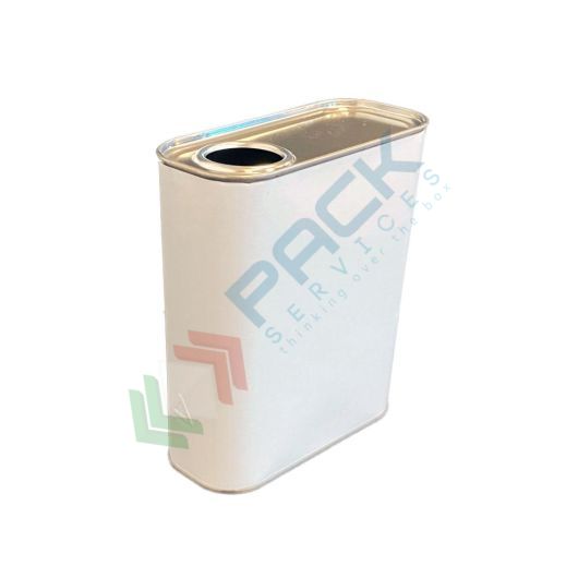 Lattina in metallo rettangolare 500 ml, foro Ø 24 mm, ideale per liquidi, corpo bianco ed interno grezzo (bocchello escluso), Capacità: 0,500 Lt, Sezione: Rettangolare, Colore: Bianco vendita, produzione, prezzi e offerte