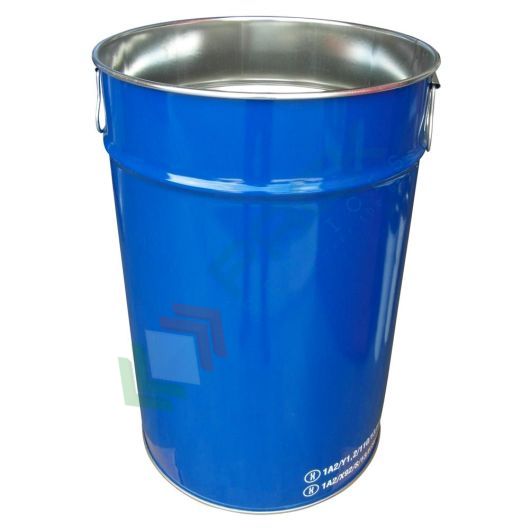 Fusto in ferro conico apertura totale, capacità 60 Lt, ADR/ONU per solidi e liquidi, coperchio con cravatta (escluso), corpo blu interno grezzo, Tipologia: Apertura Totale, Capacità: 60 Lt, Colore: Blu, Sezione: Conica, Maniglie: 2 Maniglie Laterali, Ideale per: Liquidi & Solidi, Colore Interno: Grezzo vendita, produzione, prezzi e offerte