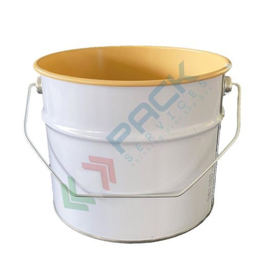 Secchio in metallo conico 3,4 Lt, Mis. Ø sup. 180 x Ø inf. 165 x 158 H mm, omologato ONU per liquidi, con manico, interno laccato, Capacità: 3,4 Lt, Colore: Bianco, Colore Interno: Laccato vendita, produzione, prezzi e offerte