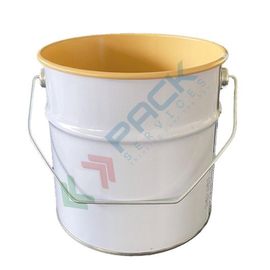 Secchio in metallo conico 5,9 Lt, Mis. Ø sup. 198 x Ø inf. 187 x 217 H mm, omologato ONU per liquidi, con manico, interno laccato, Tipologia: Secchio Conico, Capacità: 5,9 Lt, Colore Esterno / Interno: Bianco / Laccato vendita, produzione, prezzi e offerte