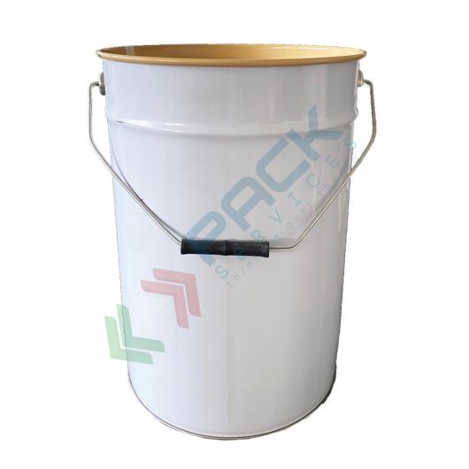 Secchio in metallo conico 23,4 Lt, Mis. Ø sup. 292 x Ø inf. 275 x 380 H mm, omologato ONU per liquidi, con manico, interno laccato, Capacità: 23,4 Lt, Colore: Bianco, Colore Interno: Laccato vendita, produzione, prezzi e offerte