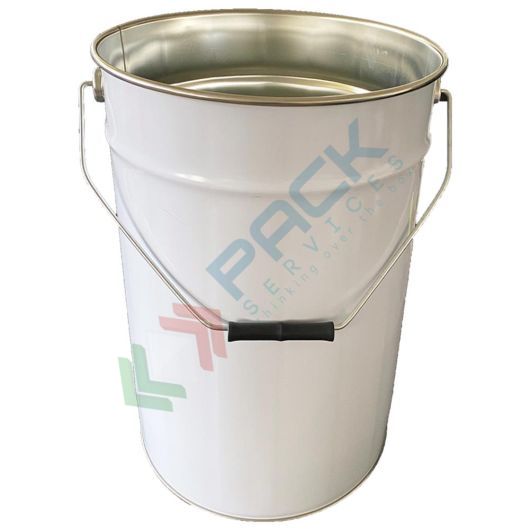 Secchio in metallo conico 28 Lt, Mis. Ø sup. 292 x Ø inf. 275 x 445 H mm, omologato ONU per liquidi, con manico, interno grezzo, Tipologia: Secchio Conico, Capacità: 28 Lt, Colore Esterno / Interno: Bianco / Grezzo vendita, produzione, prezzi e offerte