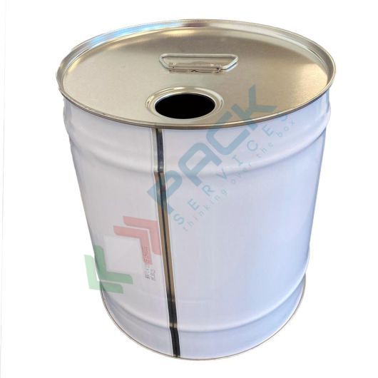 Fusto in ferro cilindrico, capacità 20 Lt, omologato ADR/ONU per liquidi, con tappo dosatore (escluso), corpo bianco interno grezzo, Tipologia: Con Tappo Dosatore, Capacità: 20 Lt, Ideale per: Liquidi, Colore Esterno / Interno: Bianco / Grezzo vendita, produzione, prezzi e offerte