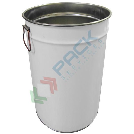 Fusto in ferro conico apertura totale, capacità 30 Lt con maniglie, ADR/ONU per liquidi, coperchio con cravatta (escluso), corpo bianco interno grezzo, Tipologia: Apertura Totale, Capacità: 30 Lt, Colore: Bianco, Sezione: Conica, Maniglie: 2 Maniglie Laterali, Ideale per: Liquidi, Colore Interno: Grezzo vendita, produzione, prezzi e offerte