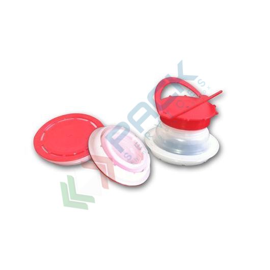 Bocchello versaliquidi con doppio sigillo di garanzia, per latte/fusti con foro ø 57 mm, Tipologia: Bocchello Versaliquidi, Misura: Ø 57 mm, Colore: Rosso vendita, produzione, prezzi e offerte
