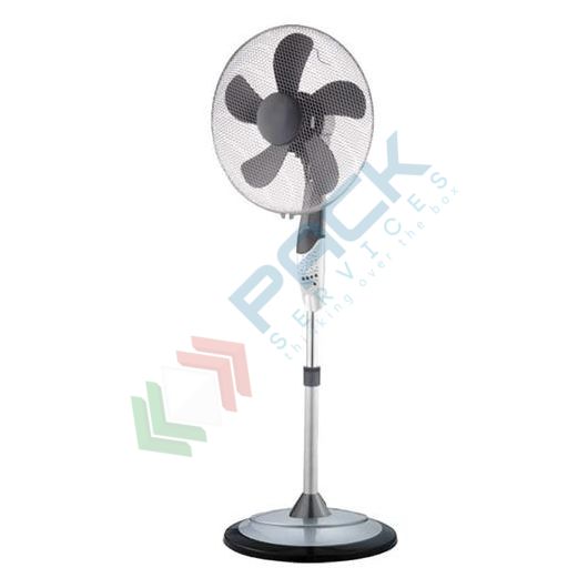 Ventilatore a piantana cromato con oscillazione automatica, 5 pale, 3 velocità, telecomando incluso vendita, produzione, prezzi e offerte