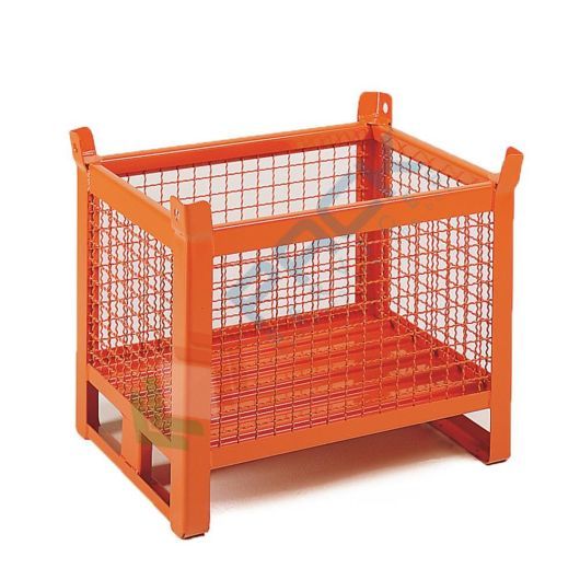 Contenitore metallico industriale in rete, 2 slitte lato corto, Mis. 800 L x 500 P x 695 H mm, portata 700 Kg, arancio RAL 2004, Tipologia: In Rete, Base: 2 Slitte Lato Corto, Mis. Base (cm): 50 x 80, Altezza (cm): 69,5, Versione: Standard, Portata (Kg): 700 vendita, produzione, prezzi e offerte
