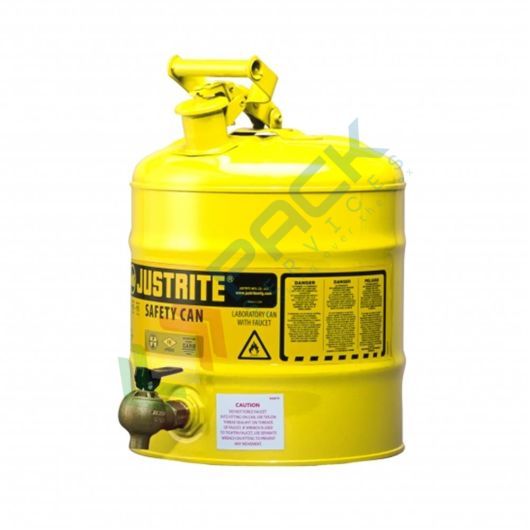 Tanica di sicurezza di tipo I, capacità 19 Lt, con rubinetto 08540, per il pieno controllo nel versare, colore giallo, Tipologia: di Sicurezza Tipo I, Capacità: 19 Lt, Colore: Giallo, Rubinetto: 3/4" - Modello 08540, Versione: con Rubinetto vendita, produzione, prezzi e offerte