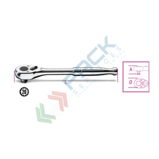 Cricchetto Reversibile BETA 900/55 - Attacco 1/4, Cromato, Made In Italy - Foto 8