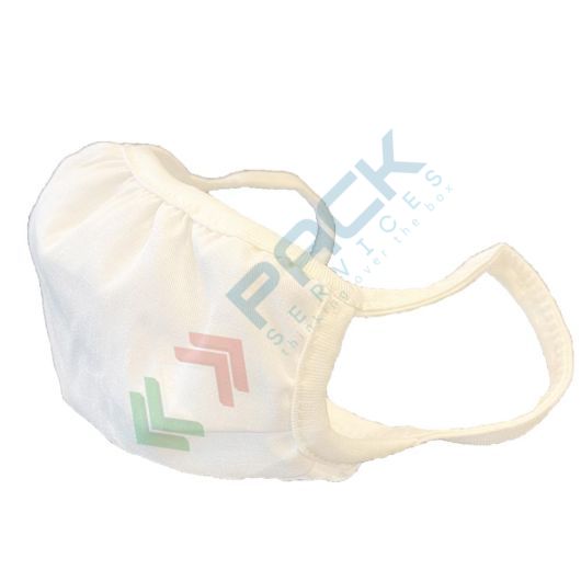 Mascherina filtrante riutilizzabile, in cotone con elastici auricolari, colore bianco vendita, produzione, prezzi e offerte
