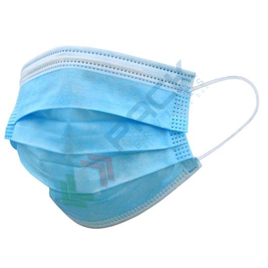 Mascherina chirurgica monouso IIR a 3 strati, conforme CE e EN 14683:2019, con elastici e barretta stringinaso, colore azzurro vendita, produzione, prezzi e offerte