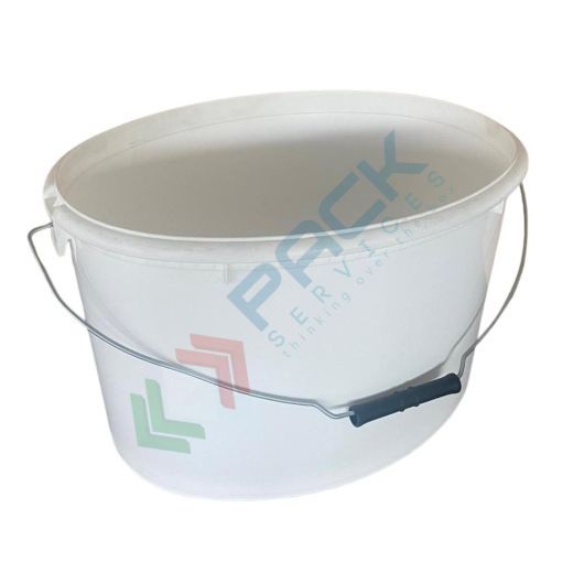 Secchio plastica (PP) ovale, capacità 13 Lt, Mis. Ø 263 x 222 H mm, manico in metallo, coperchio a pressione (escluso), Tipologia: Ovali, Capacità: 13 Lt, Omologazione ADR: No, Manico: Metallo, Colore: Bianco vendita, produzione, prezzi e offerte