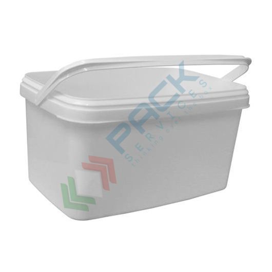 Secchio plastica (PP) rettangolare, capacità 3,5 Lt, Mis. 244 L x 164 P x 128 H mm, manico in plastica, coperchio a pressione (escluso), Tipologia: Rettangolari, Capacità: 3,5 Lt, Manico: Plastica, Colore: Bianco vendita, produzione, prezzi e offerte