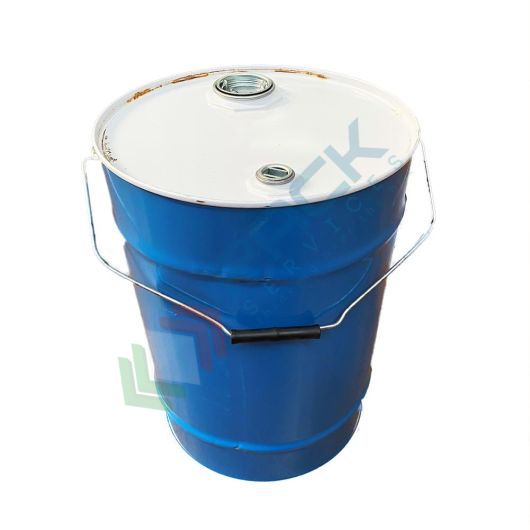 Fusto in ferro cilindrico, capacità 25 Lt, omologato ADR/ONU per liquidi, con tappi a vite Tri Sure (inclusi), corpo azzurro interno grezzo - AMMACCATO vendita, produzione, prezzi e offerte