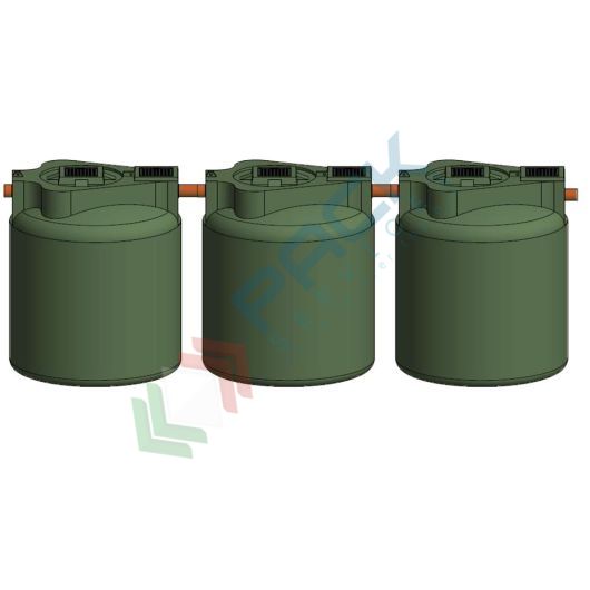 Fossa settica tricamerale, A.E. 50, Mis. Ø 6500 x 2350 H mm, capacità 7000 Lt, Tipologia: Fossa Settica, Capacità: 7000 Lt, Corpo: Liscio, Versione: Tricamerale vendita, produzione, prezzi e offerte