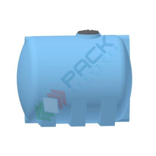 Serbatoio acqua in plastica (PE), cilindrico orizzontale con piedini, capacità 5600 Lt, Mis. 1800 L x 2400 P x 1950 H mm, colore azzurro, Tipologia: Cilindrico, Capacità: 5600 Lt, Versione: Orizzontale vendita, produzione, prezzi e offerte
