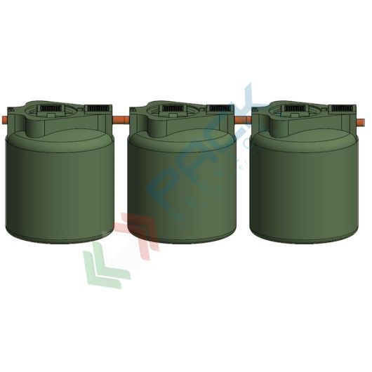 Fossa settica tricamerale, A.E. 75, Mis. Ø 6000 x 3050 H mm, capacità 9000 Lt, Tipologia: Fossa Settica, Capacità: 9000 Lt, Corpo: Liscio, Versione: Tricamerale vendita, produzione, prezzi e offerte
