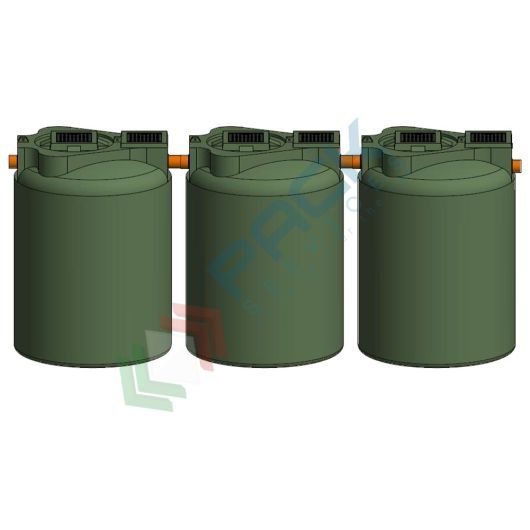 Fossa settica tricamerale, A.E. 40, Mis. Ø 5500 x 2400 H mm, capacità 5500 Lt, Tipologia: Fossa Settica, Capacità: 5500 Lt, Corpo: Liscio, Versione: Tricamerale vendita, produzione, prezzi e offerte