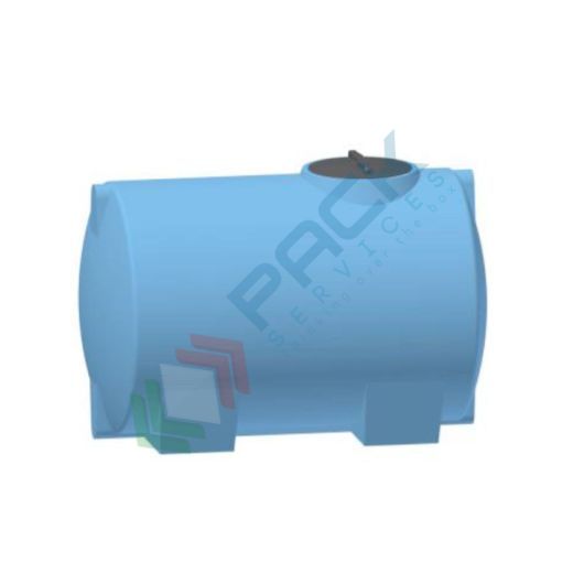 Serbatoio acqua in plastica (PE), cilindrico orizzontale con piedini, capacità 1650 Lt, Mis. 1100 L x 1750 P x 1200 H mm, colore azzurro, Tipologia: Cilindrico Orizzontale, Versione: con Piedi d'Appoggio, Capacità: 1650 Lt vendita, produzione, prezzi e offerte