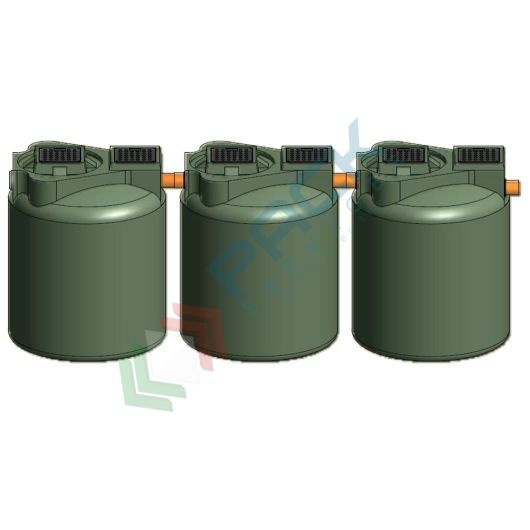 Fossa settica tricamerale, A.E. 12, Mis. Ø 3500 x 1350 H mm, capacità 1200 Lt, Tipologia: Fossa Settica, Capacità: 1200 Lt, Corpo: Liscio, Versione: Tricamerale vendita, produzione, prezzi e offerte