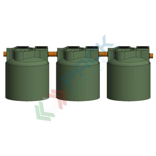 Fossa settica tricamerale, A.E. 20, Mis. Ø 3600 x 2050 H mm, capacità 2200 Lt, Tipologia: Fossa Settica, Capacità: 2200 Lt, Corpo: Liscio, Versione: Tricamerale vendita, produzione, prezzi e offerte
